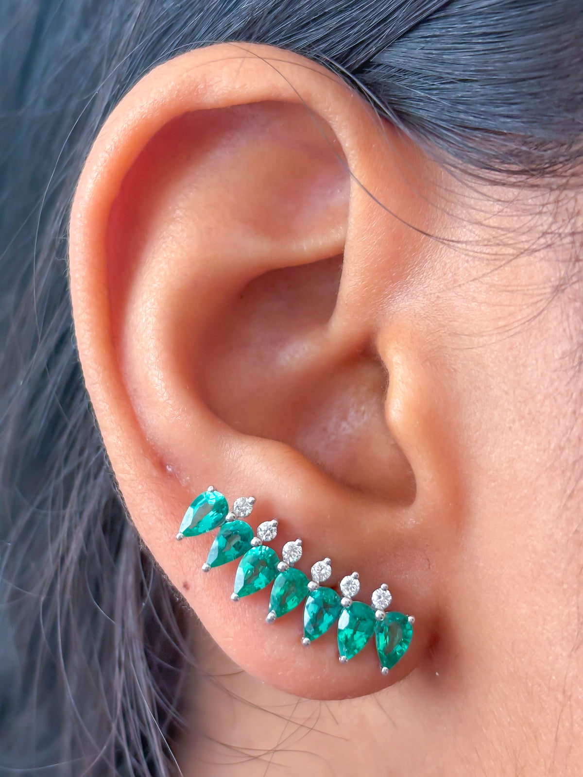 Emerald Diamond Earrings
