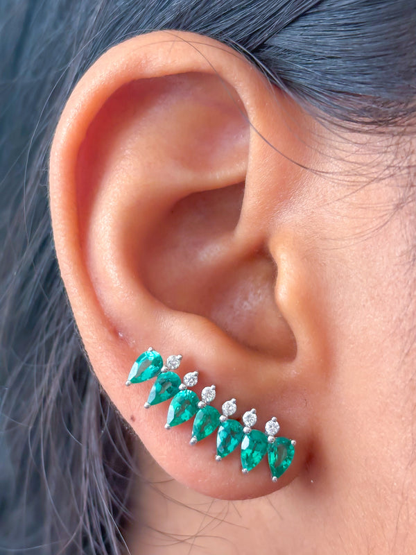 Emerald Diamond Earrings