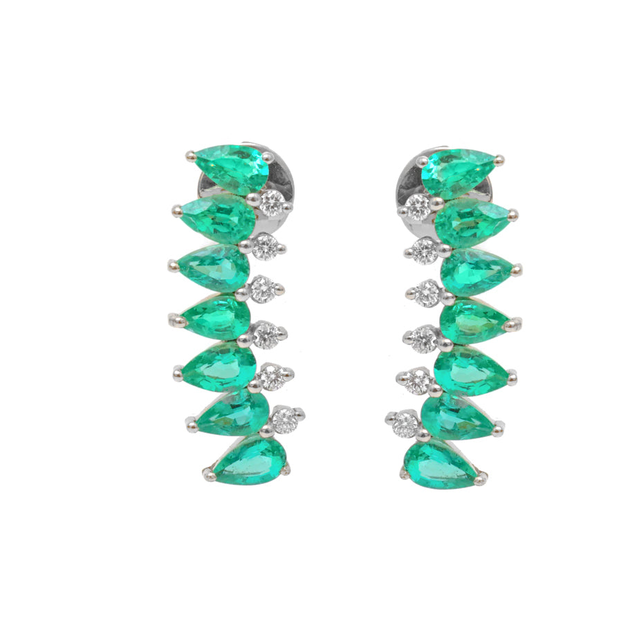 Emerald Diamond Earrings