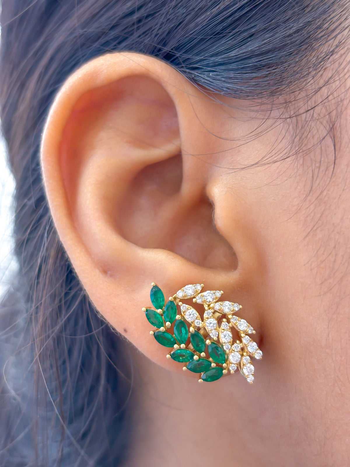 Emerald Diamond Earrings