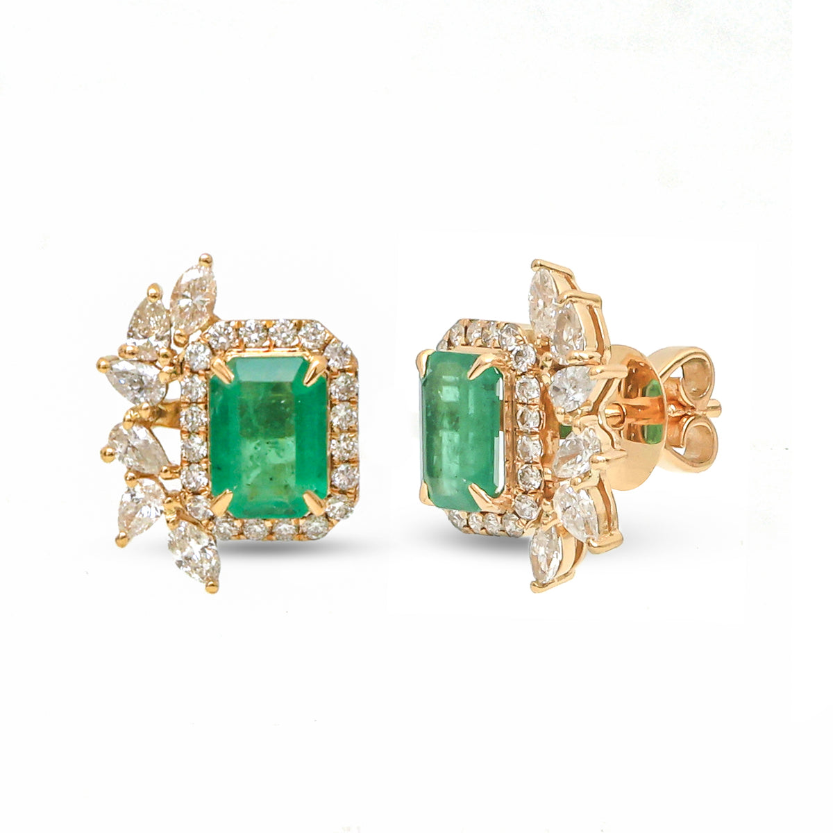 Emerald Diamond Earrings