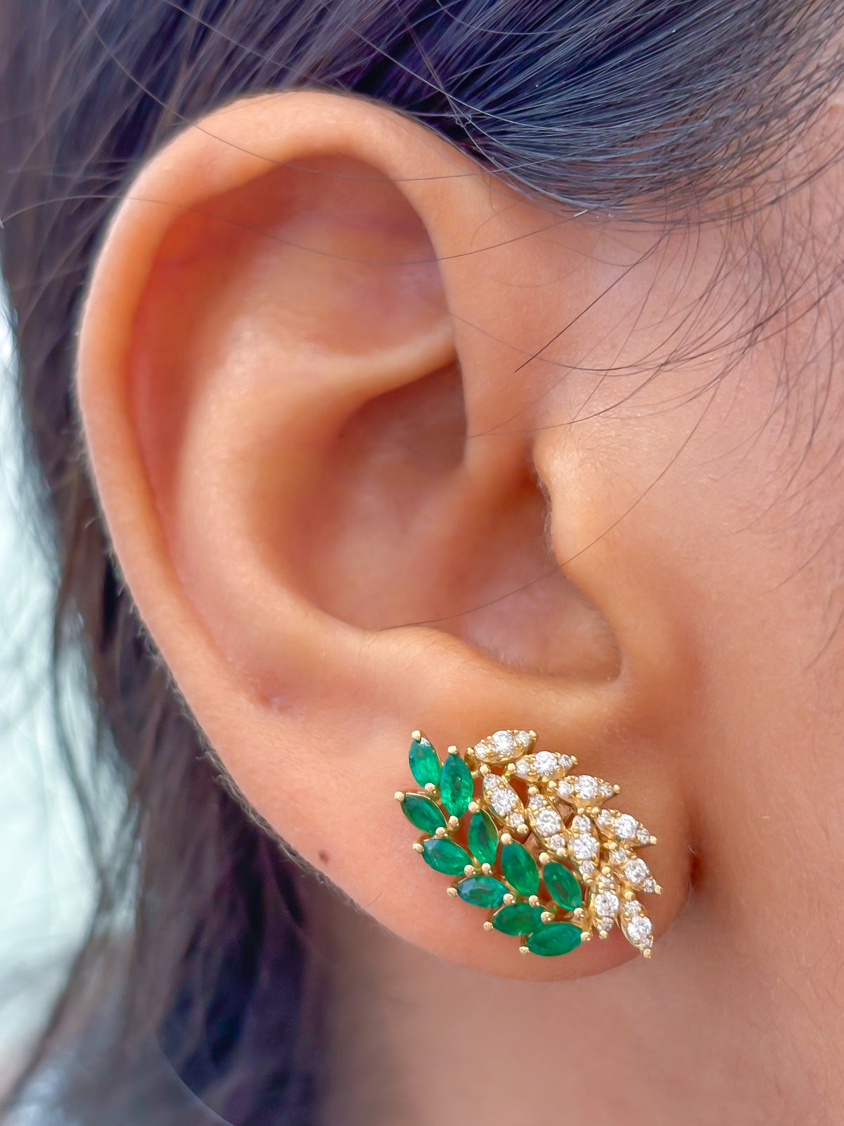 Emerald Diamond Earrings