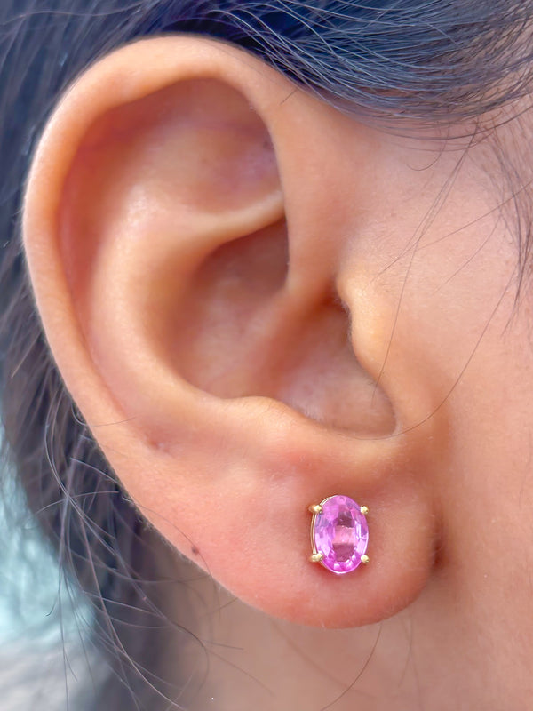 Pink Sapphire Earrings