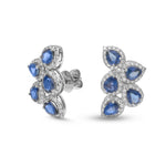 Blue Sapphire Diamond Earrings