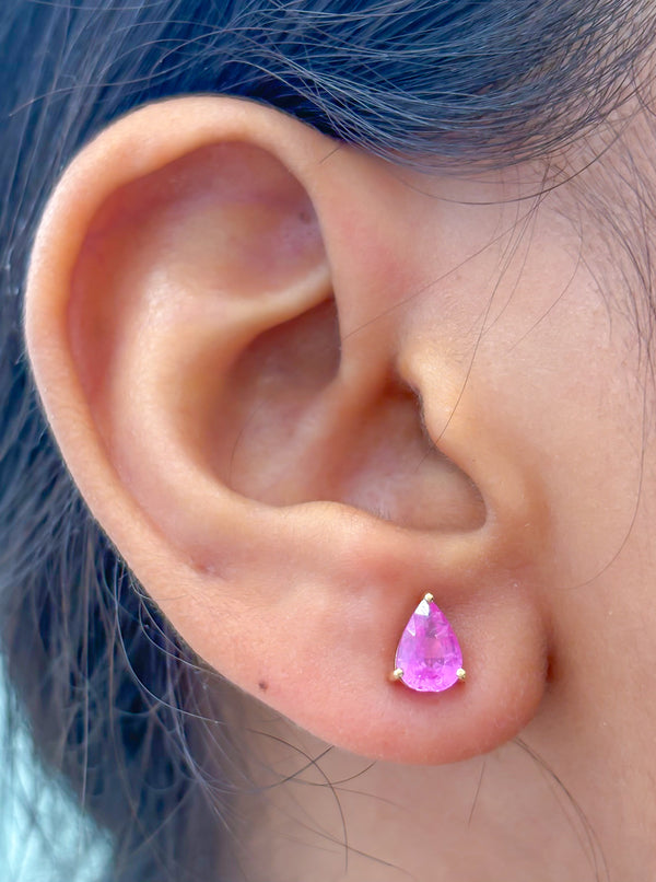 Pink Sapphire Earrings