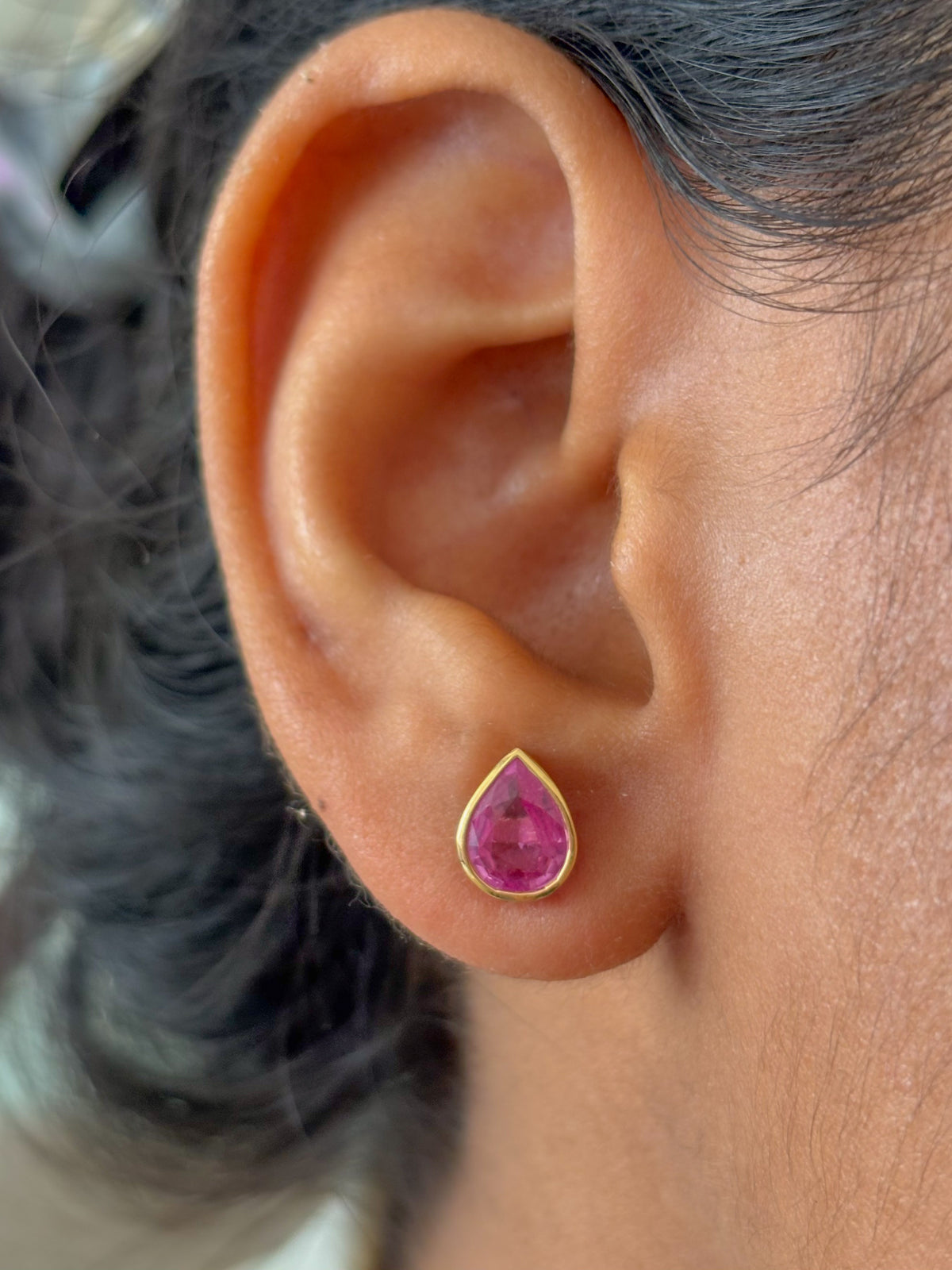 Pink Sapphire Earrings