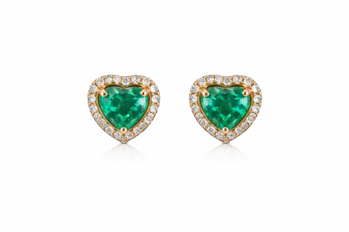 Emerald Diamond Earrings
