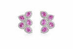 Pink Sapphire Diamond Earrings