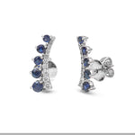 Blue Sapphire Diamond Earrings
