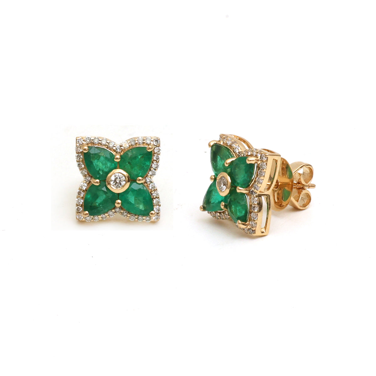 Emerald Diamond Earrings