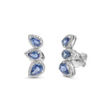 Blue Sapphire Diamond Earrings