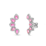 Pink Sapphire Diamond Earrings
