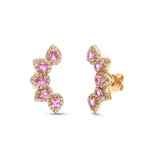Pink Sapphire Diamond Earrings