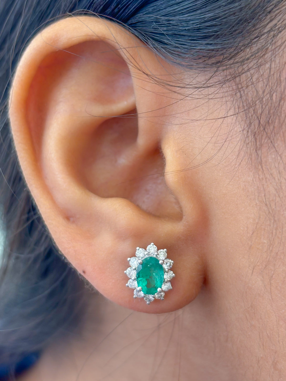 Emerald Diamond Earrings