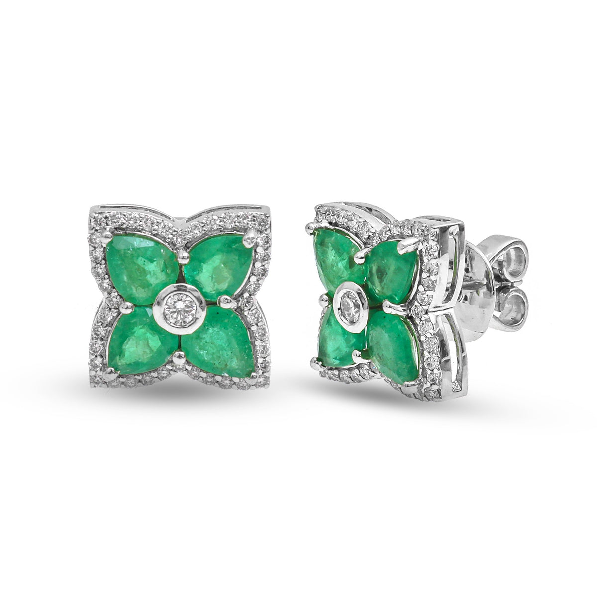 Emerald Diamond Earrings