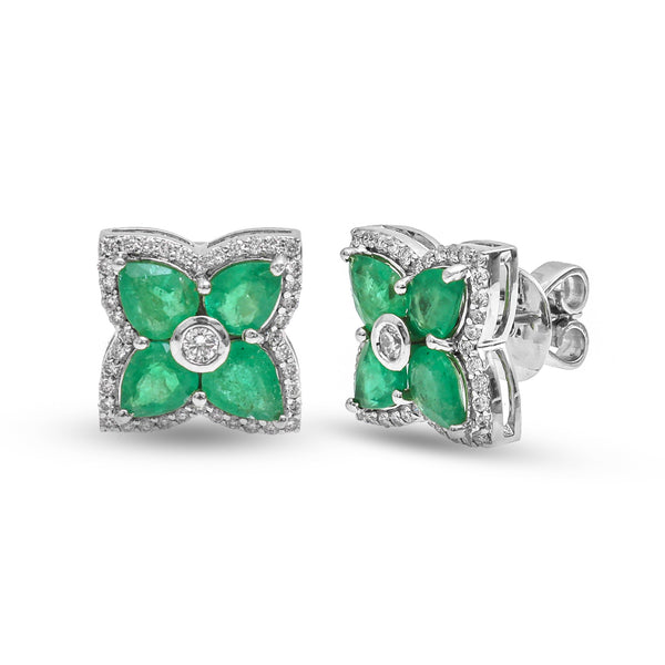 Emerald Diamond Earrings