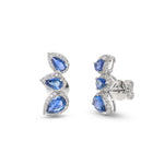 Blue Sapphire Diamond Earrings