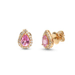 Pink Sapphire Diamond Earrings