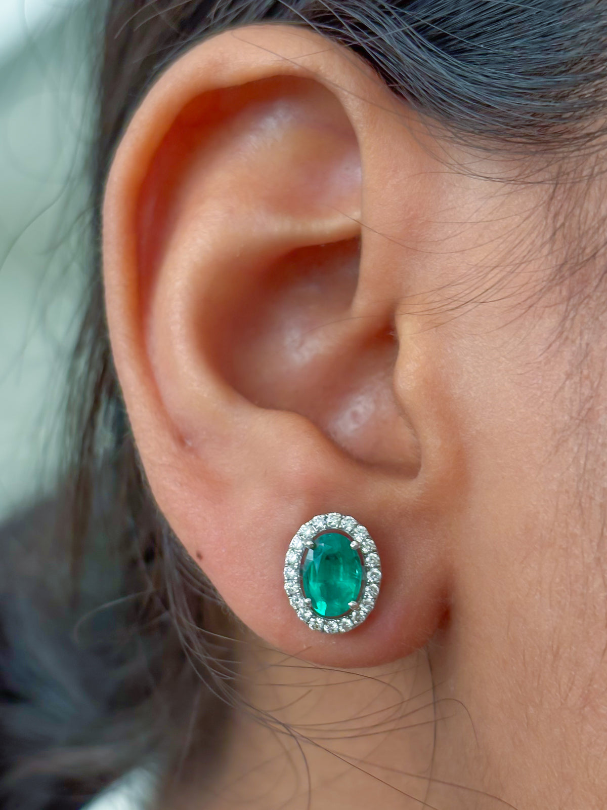 Emerald Diamond Earrings