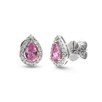 Pink Sapphire Diamond Earrings