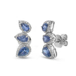 Blue Sapphire Diamond Earrings