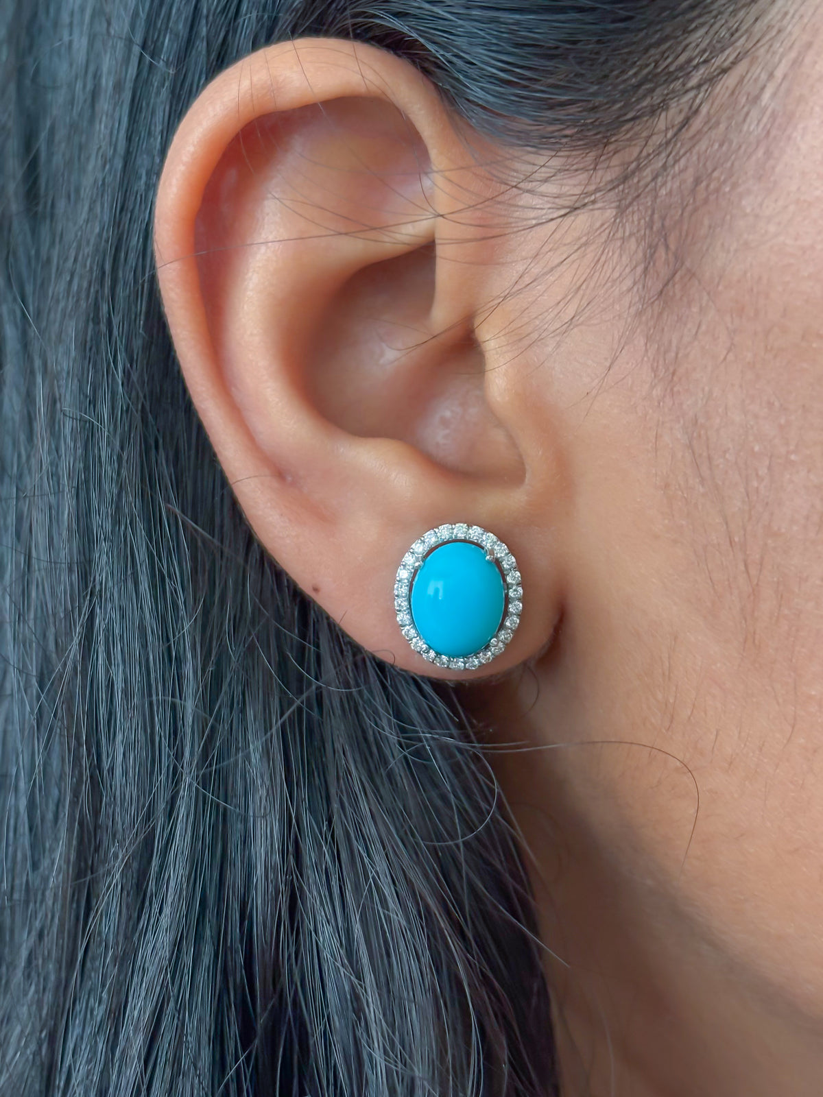 Turquoise Diamond Earrings