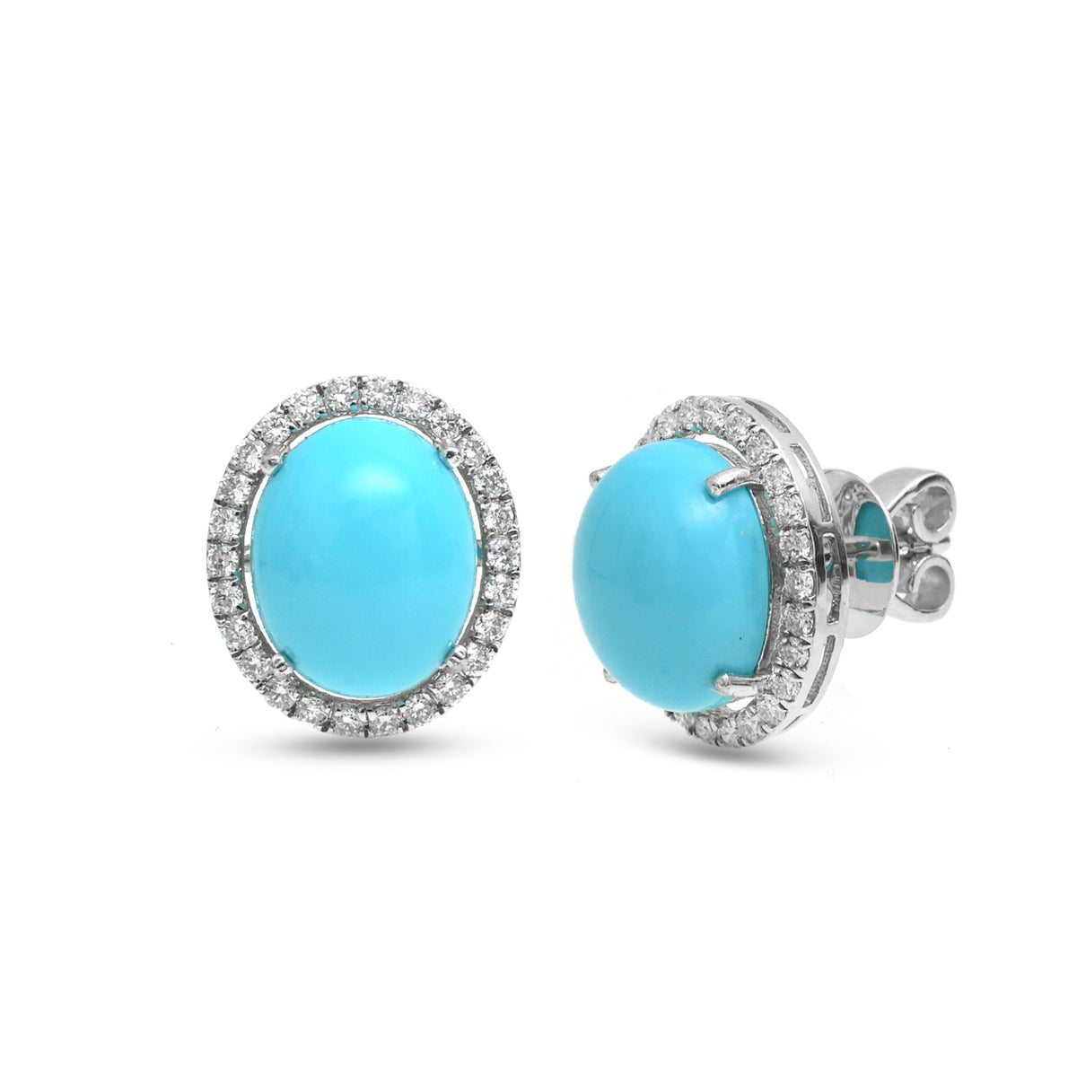 Turquoise Diamond Earrings