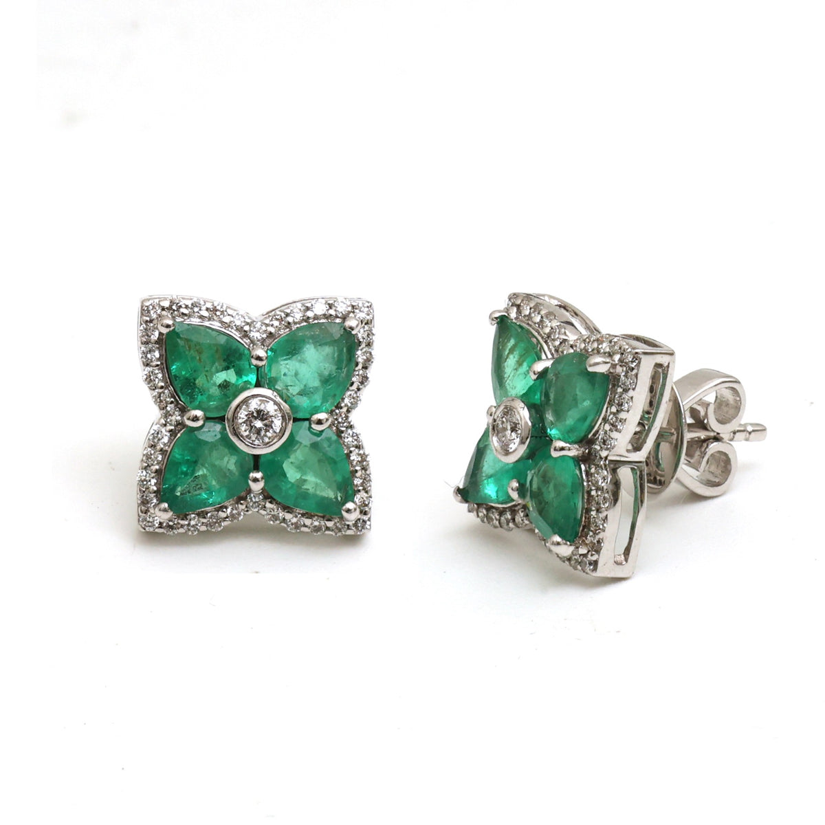 Emerald Diamond Earrings