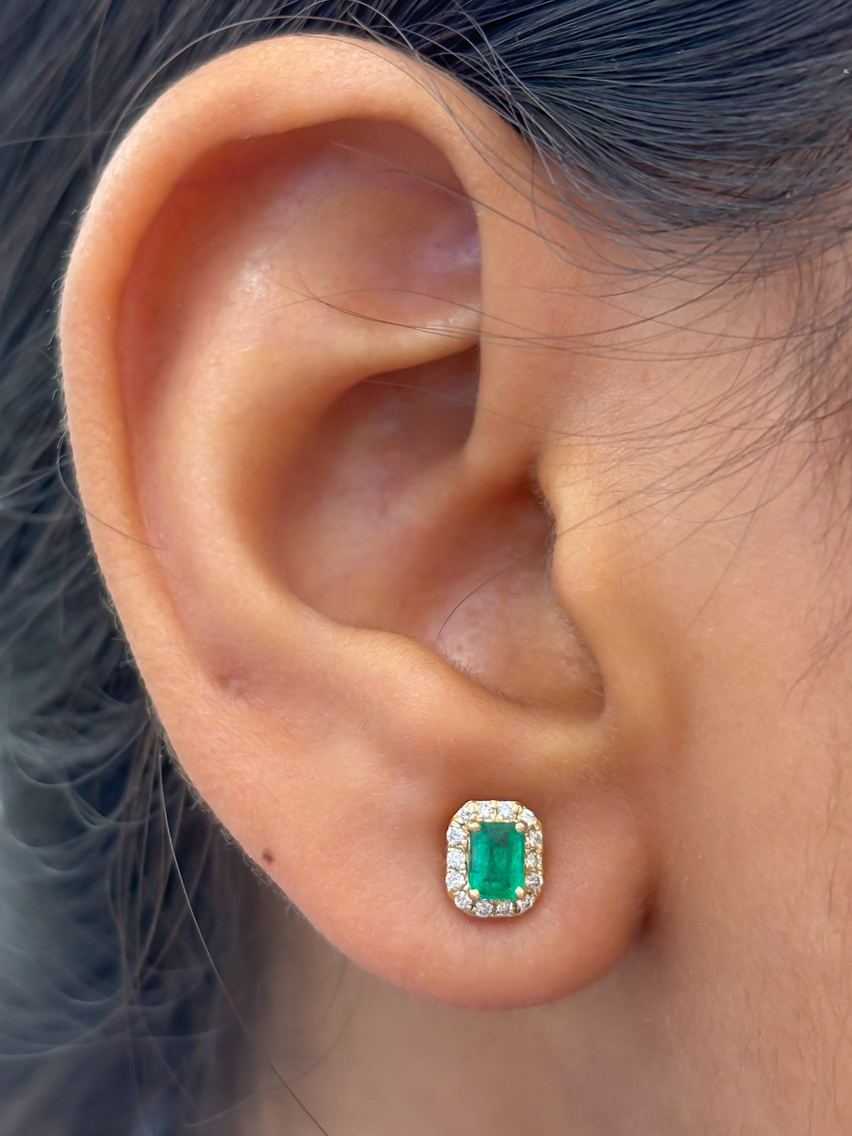 Emerald Diamond Earrings
