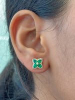 Emerald Diamond Earrings