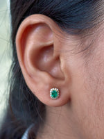 Emerald Diamond Earrings