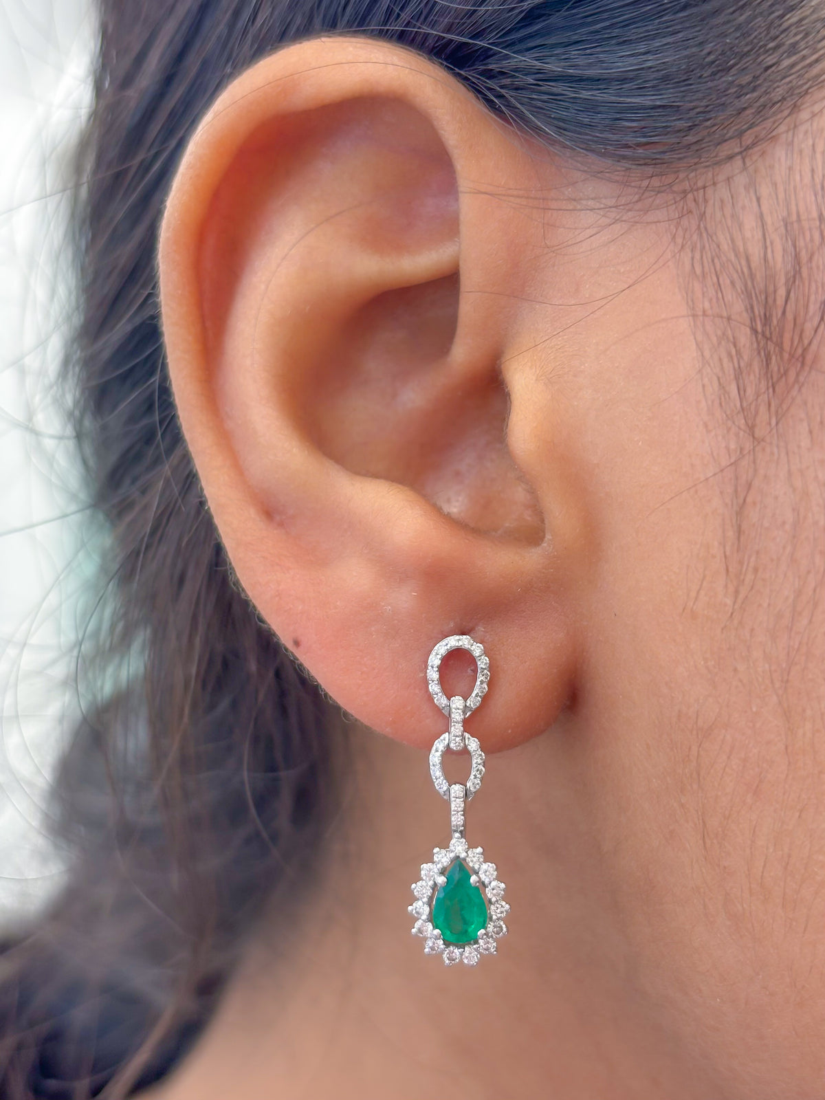 Emerald Diamond Earrings