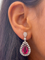 Rubillite Diamond Earrings
