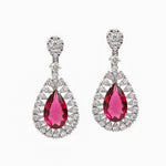 Rubillite Diamond Earrings