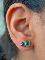 Emerald Blue Sapphire Earrings