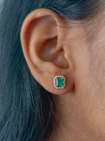 Emerald Diamond Earrings