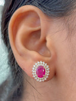 Ruby Diamond Earrings