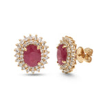 Ruby Diamond Earrings