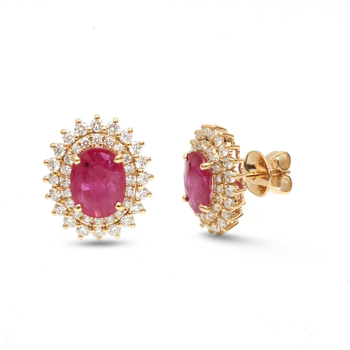 Ruby Diamond Earrings