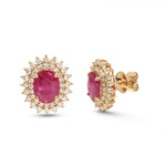 Ruby Diamond Earrings