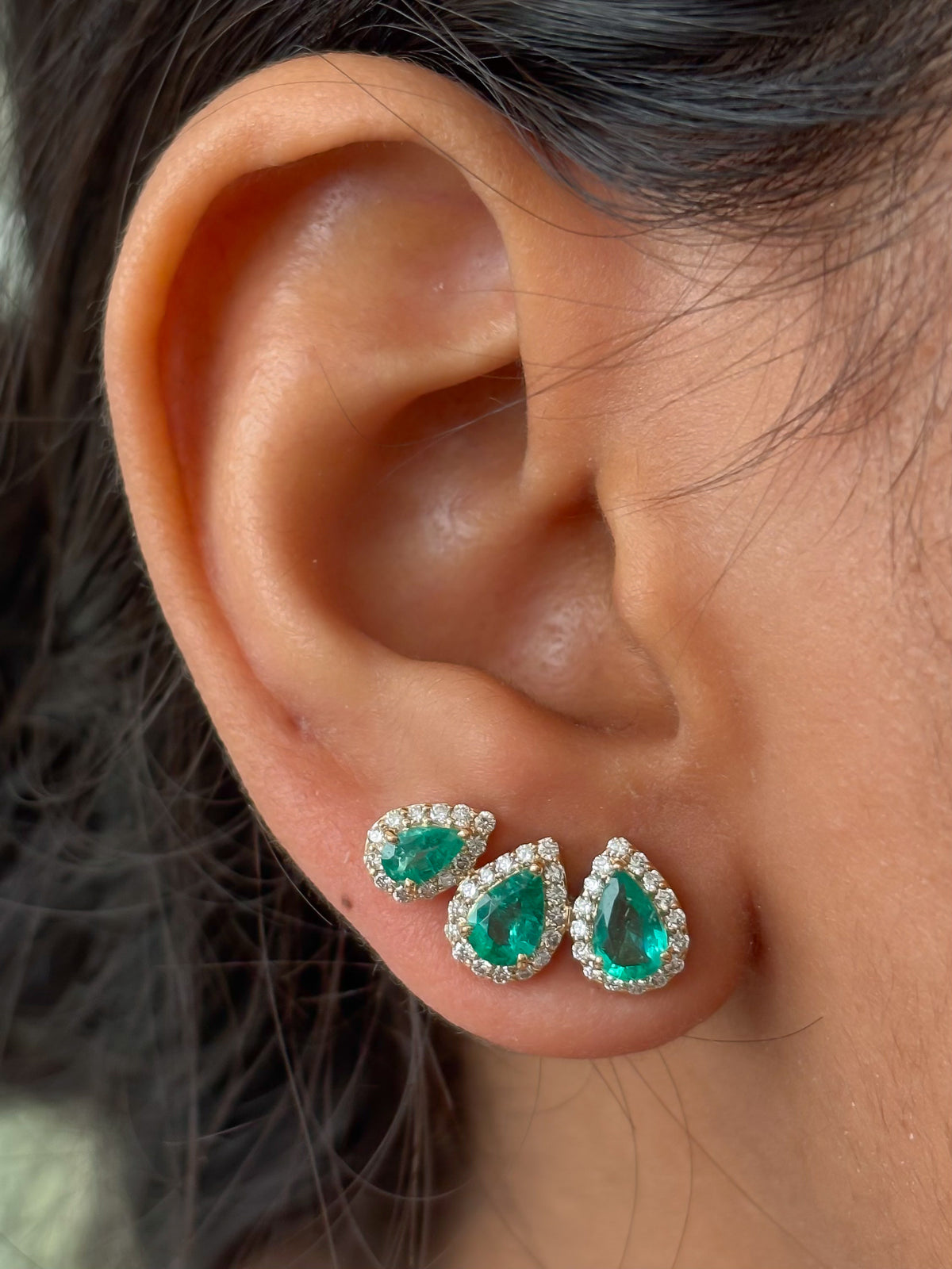Emerald Diamond Earrings