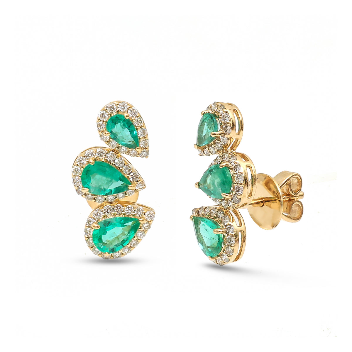 Emerald Diamond Earrings