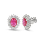 Ruby Diamond Earrings