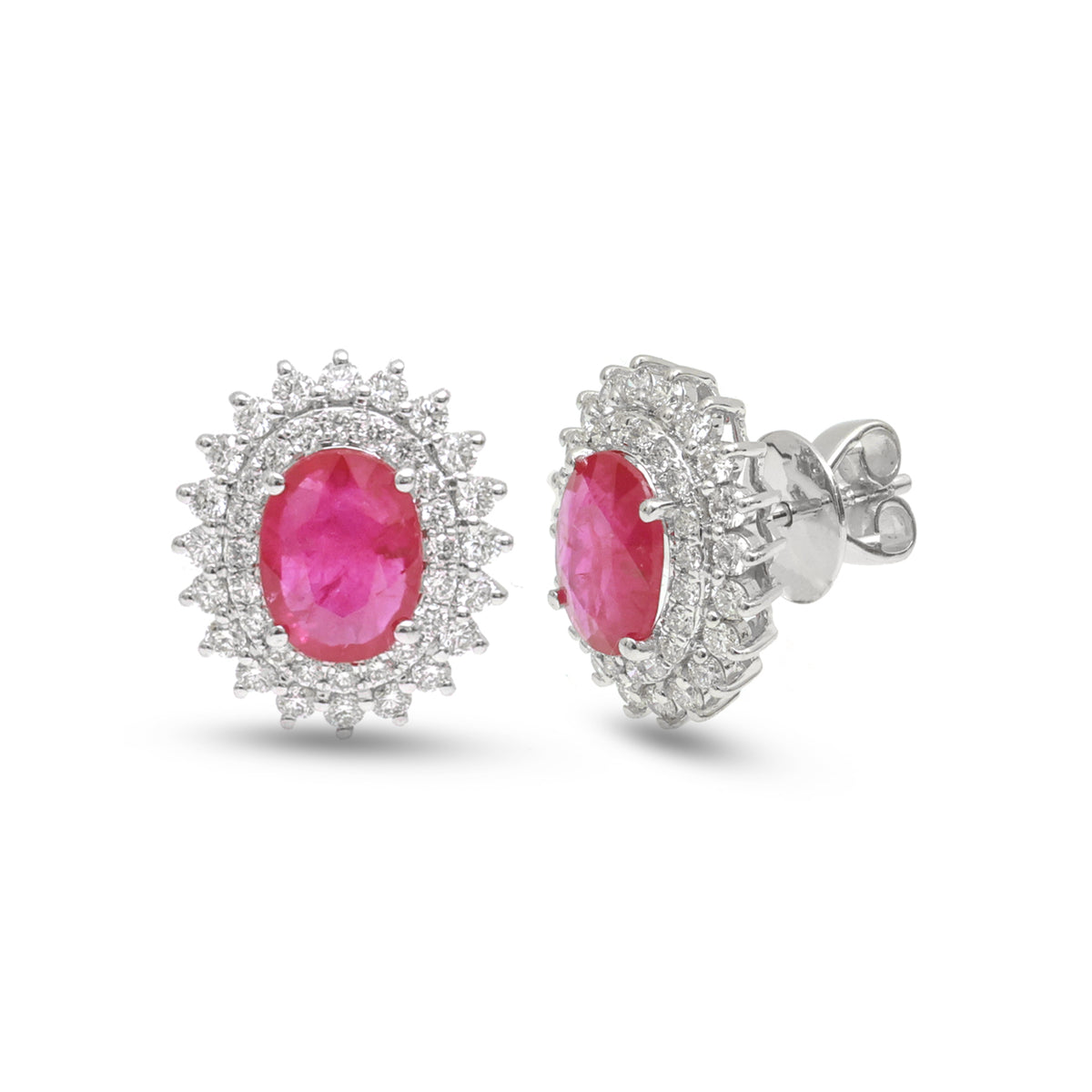 Ruby Diamond Earrings