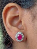 Ruby Diamond Earrings
