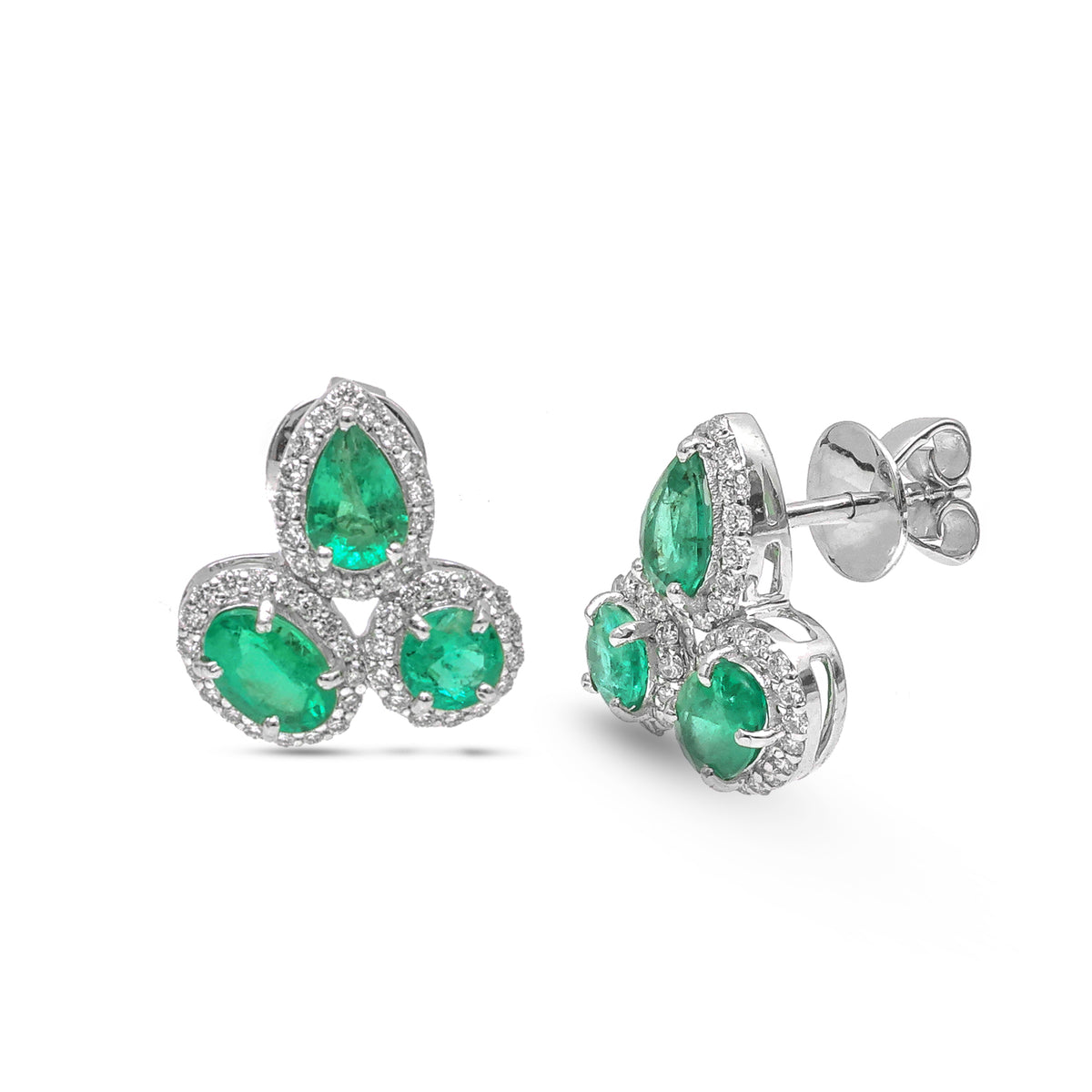 Emerald Diamond Earrings