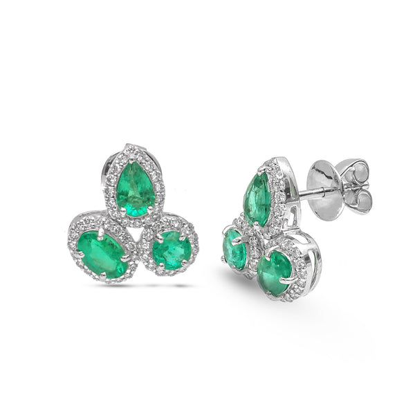 Emerald Diamond Earrings