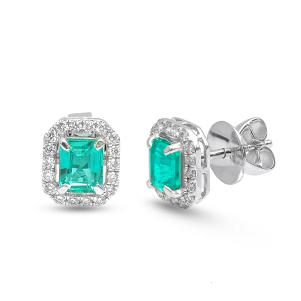 Emerald Diamond Earrings