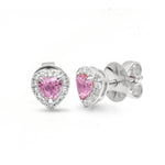 Pink Sapphire Diamond Earrings