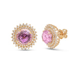 Kunzite Diamond Earrings